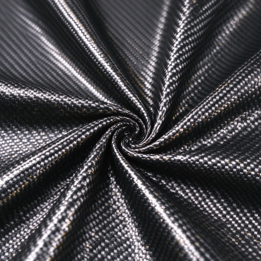 Electroplated metallic carbon fabric