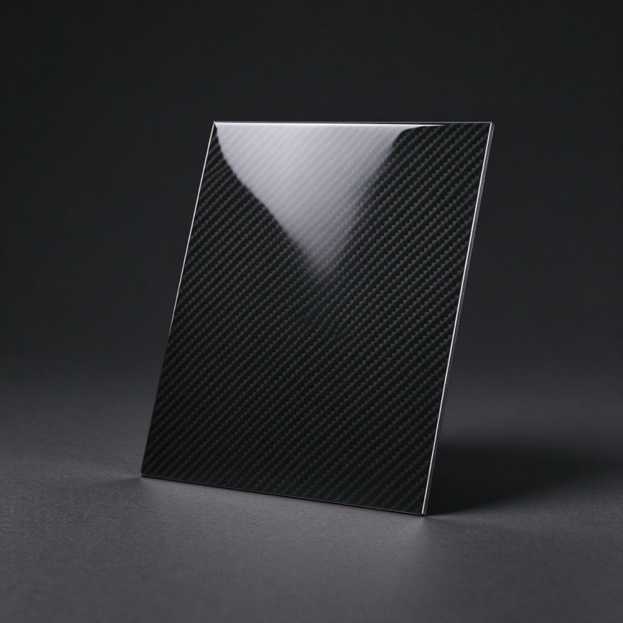 Glossy carbon fiber sheet